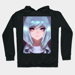 Uniquely Kawaii: Cute Anime Girl Showcases Otaku Love with Her Unique Style and Pastel Colors Hoodie